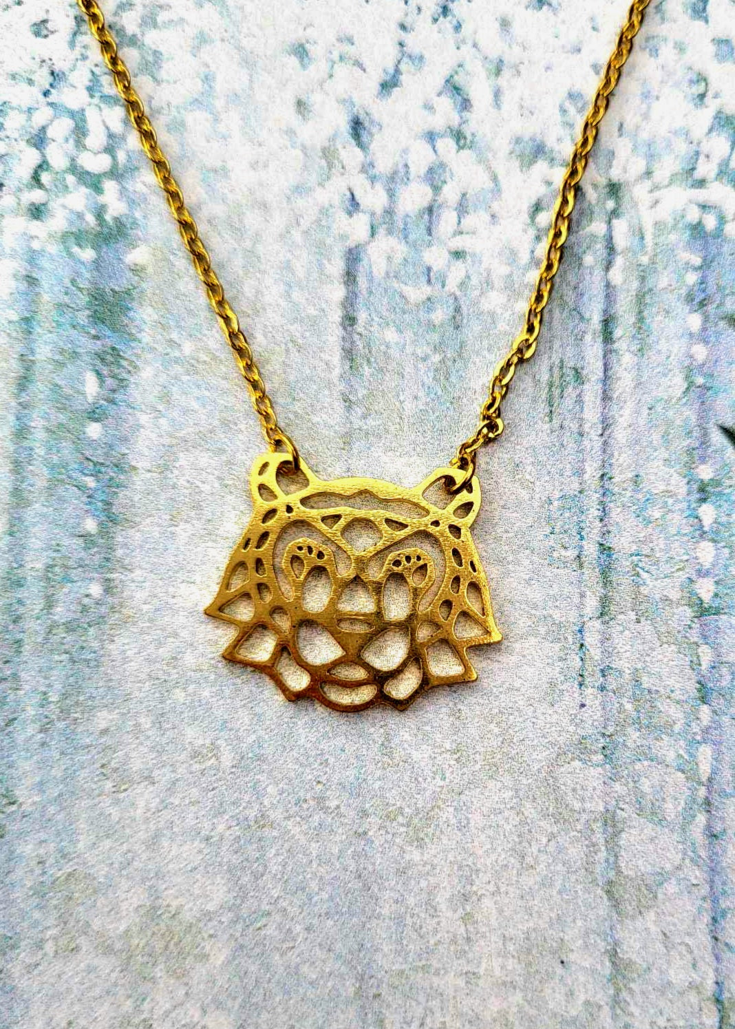 Gold Bear Necklace