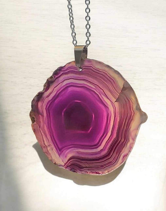 Purple Agate Necklace