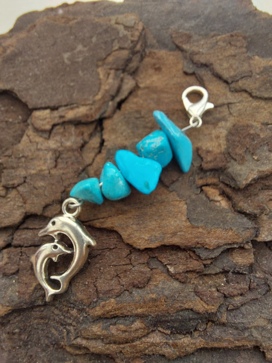 Turquoise purse charm