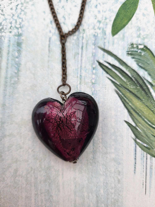 Purple Heart Necklace