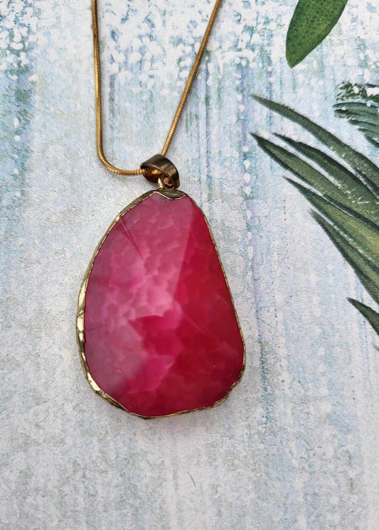 Pink Agate Necklace