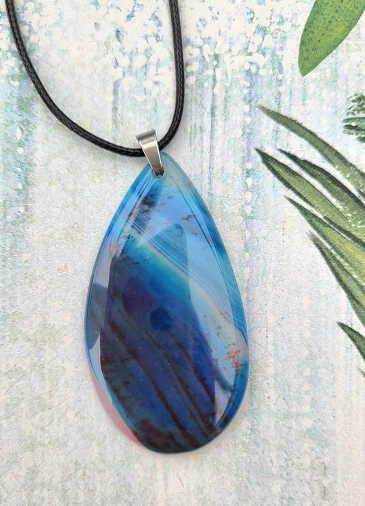 Blue Agate Necklace