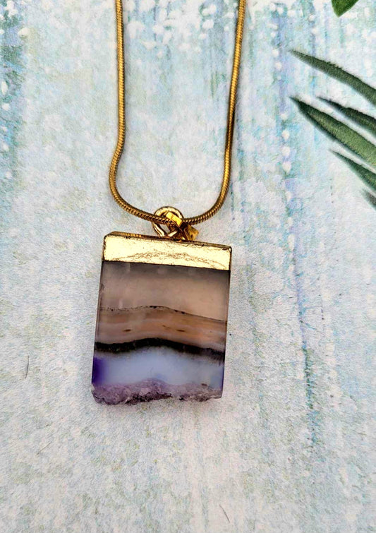 Amethyst Druzy necklace