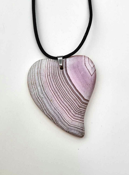 Agate Heart Necklace