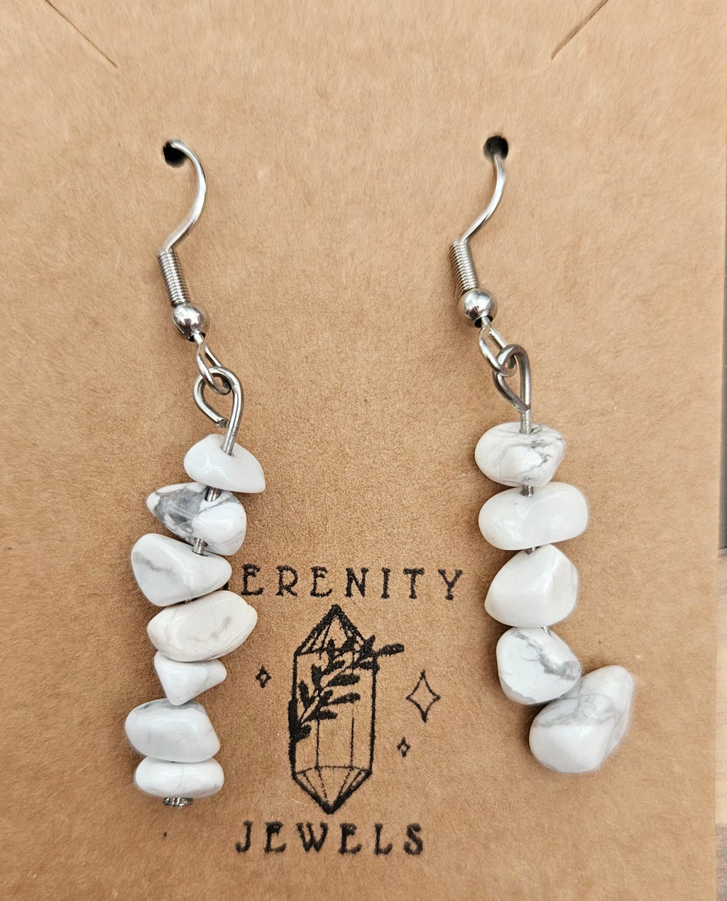 White Howlite Droplets