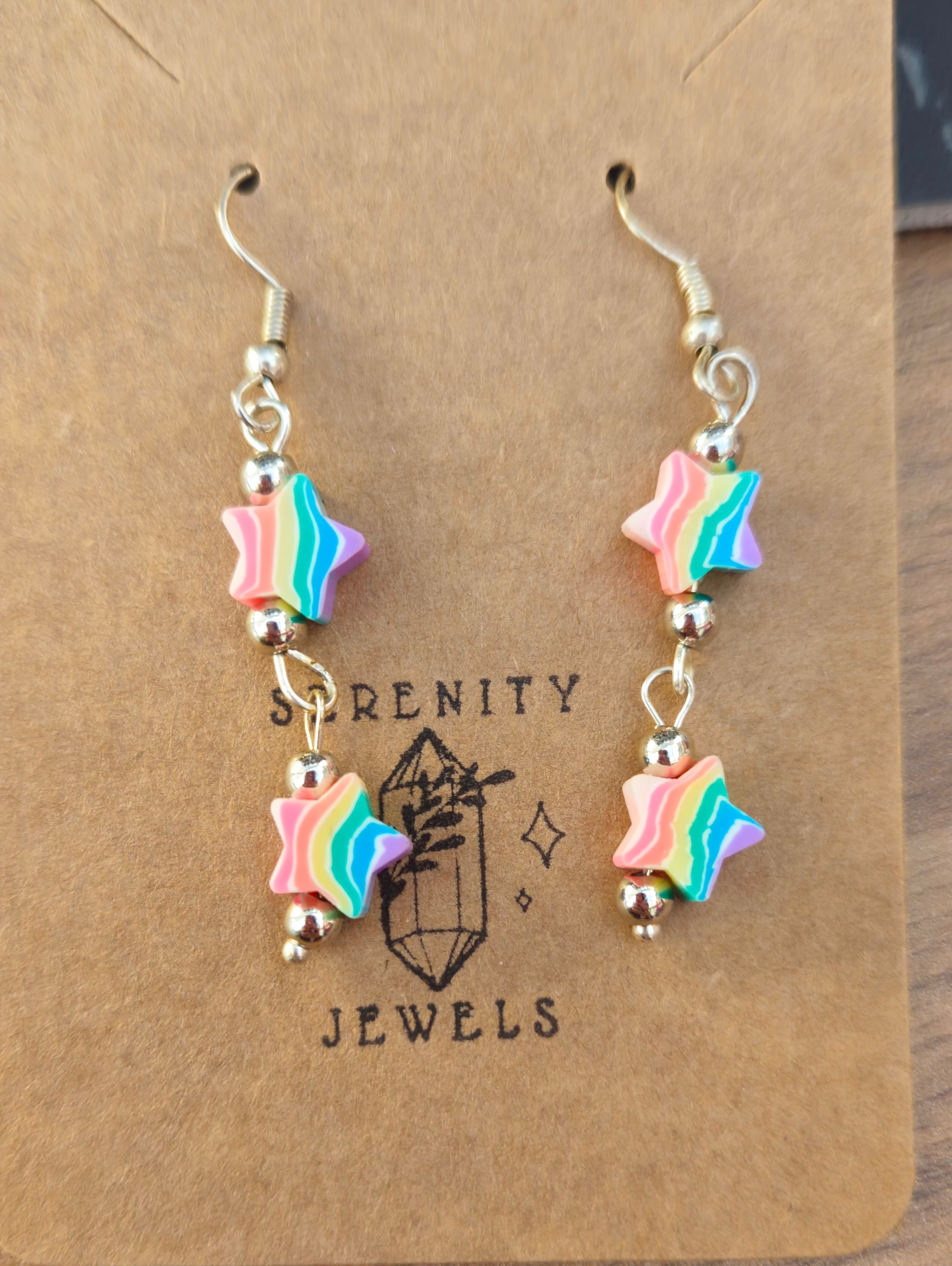 Rainbow Star Earrings