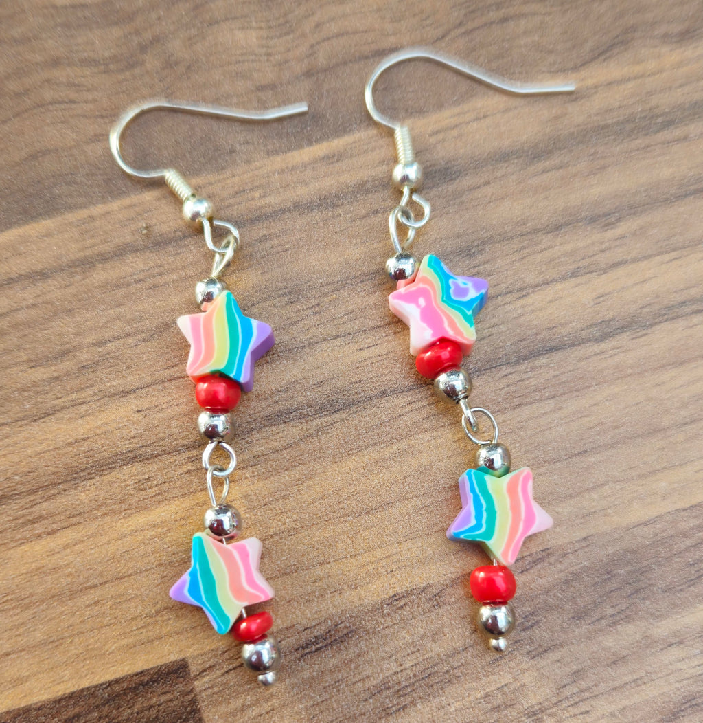 Rainbow Star Earrings