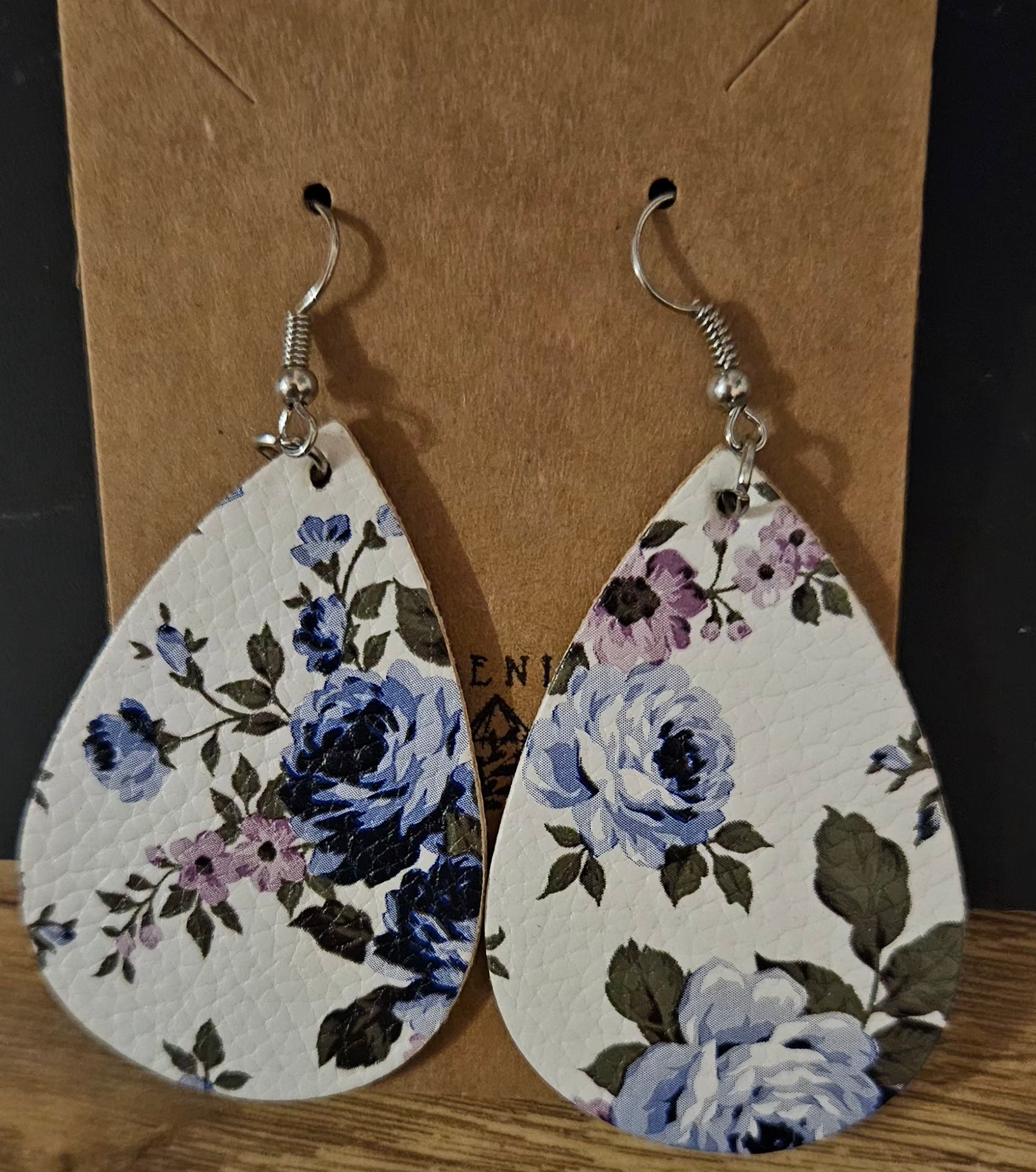 Blue Rose Earrings