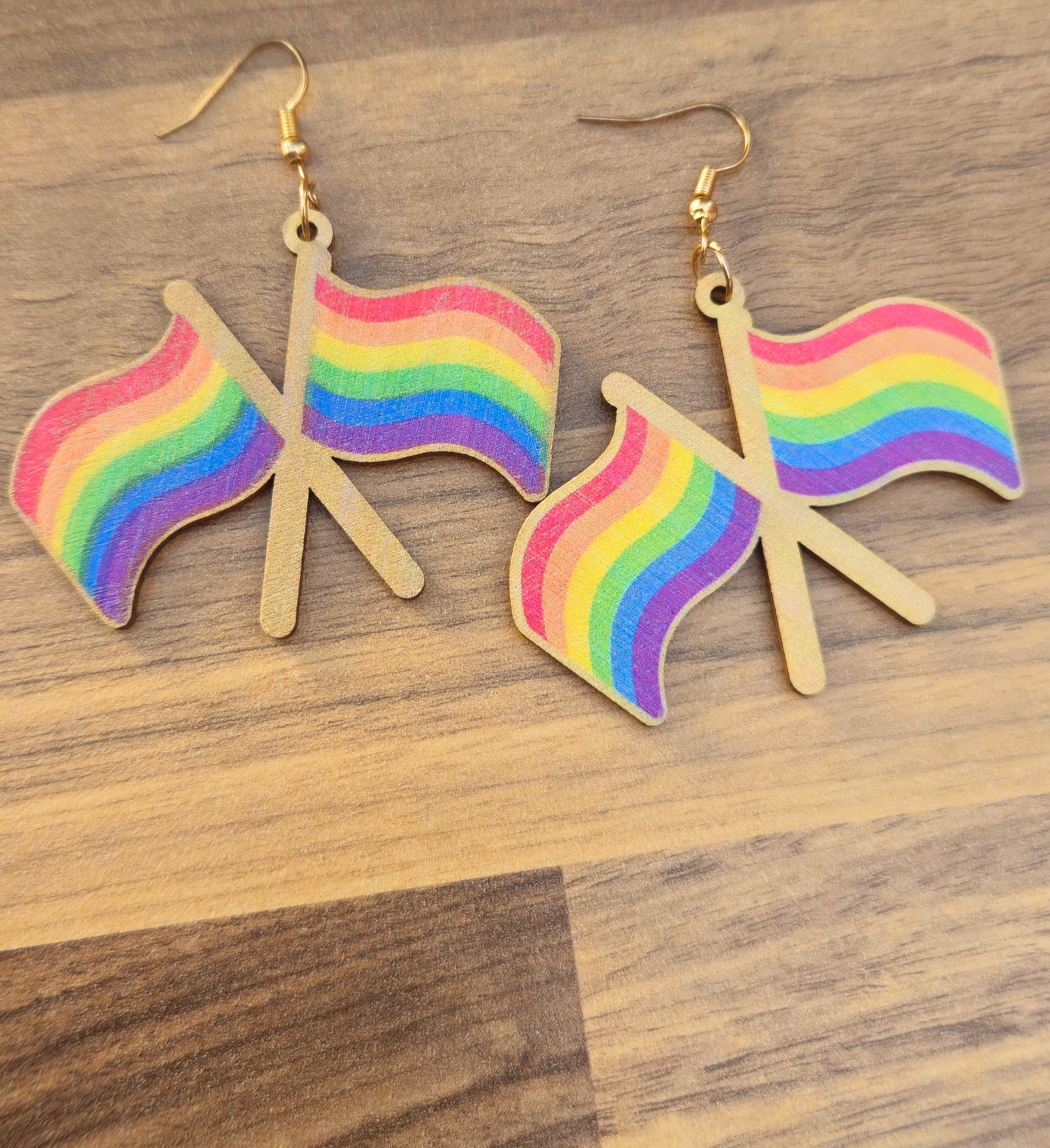 Rainbow Flag Earrings