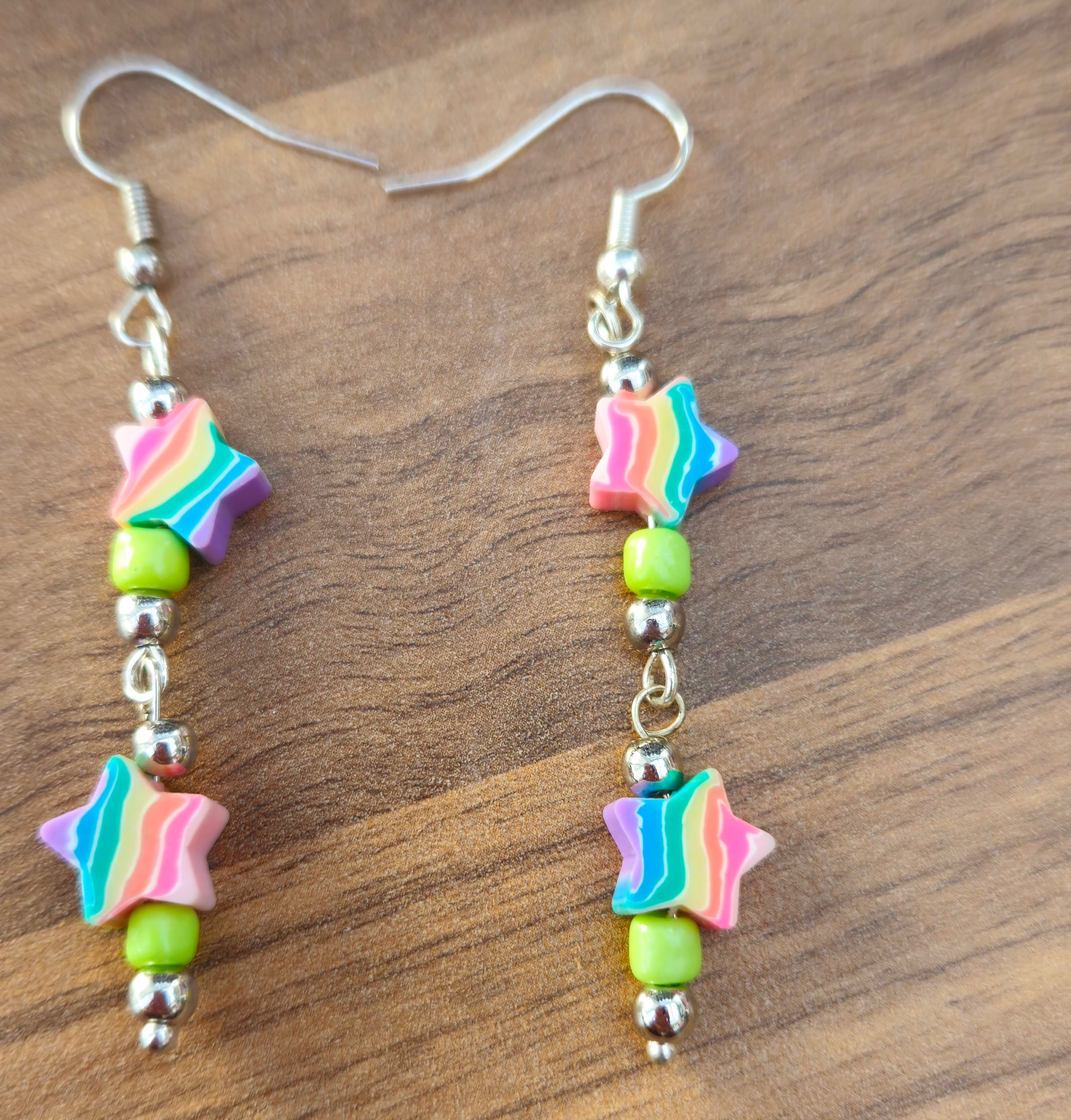 Rainbow Star Earrings