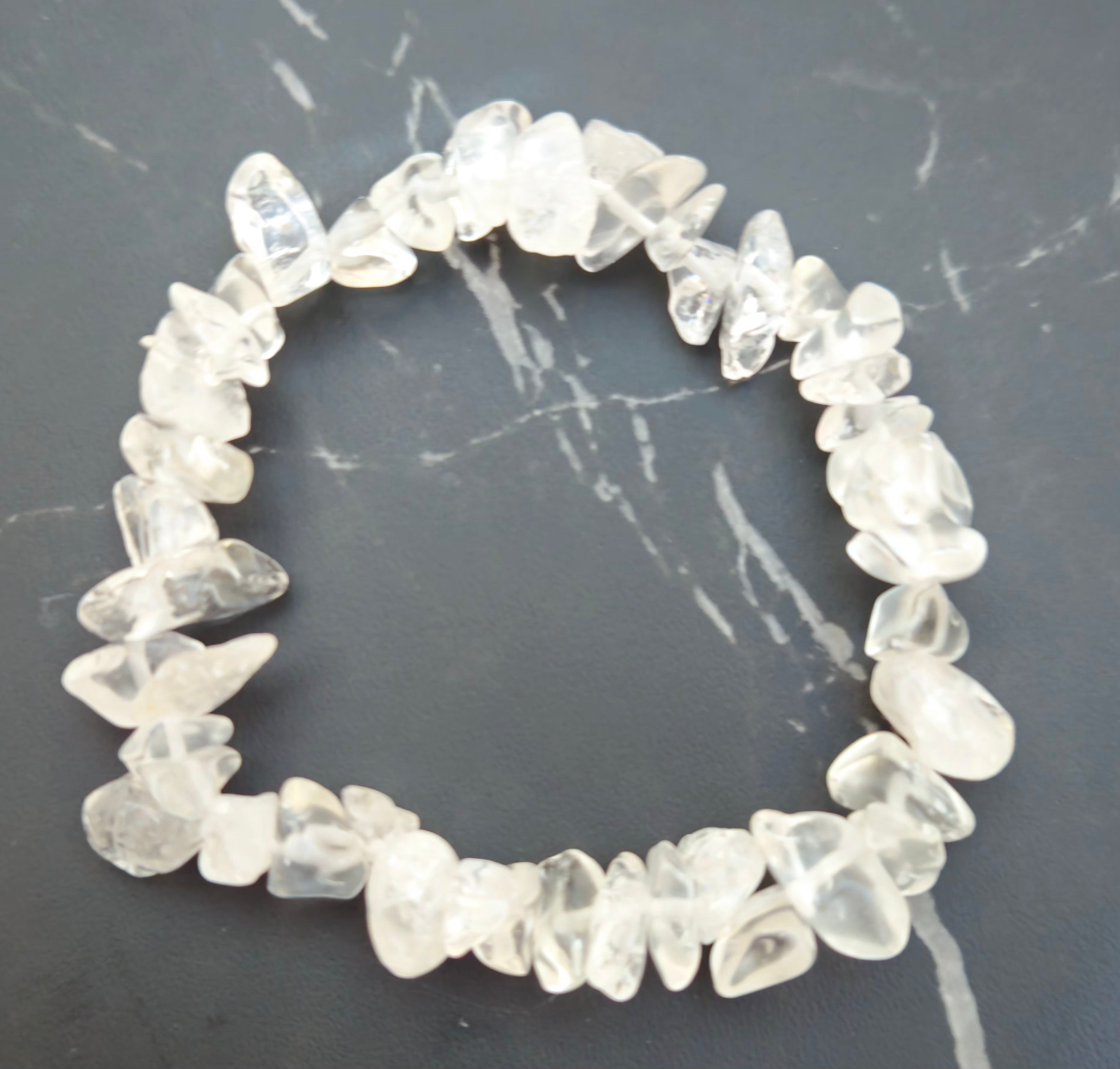 Clear Quartz Chip Bracelet