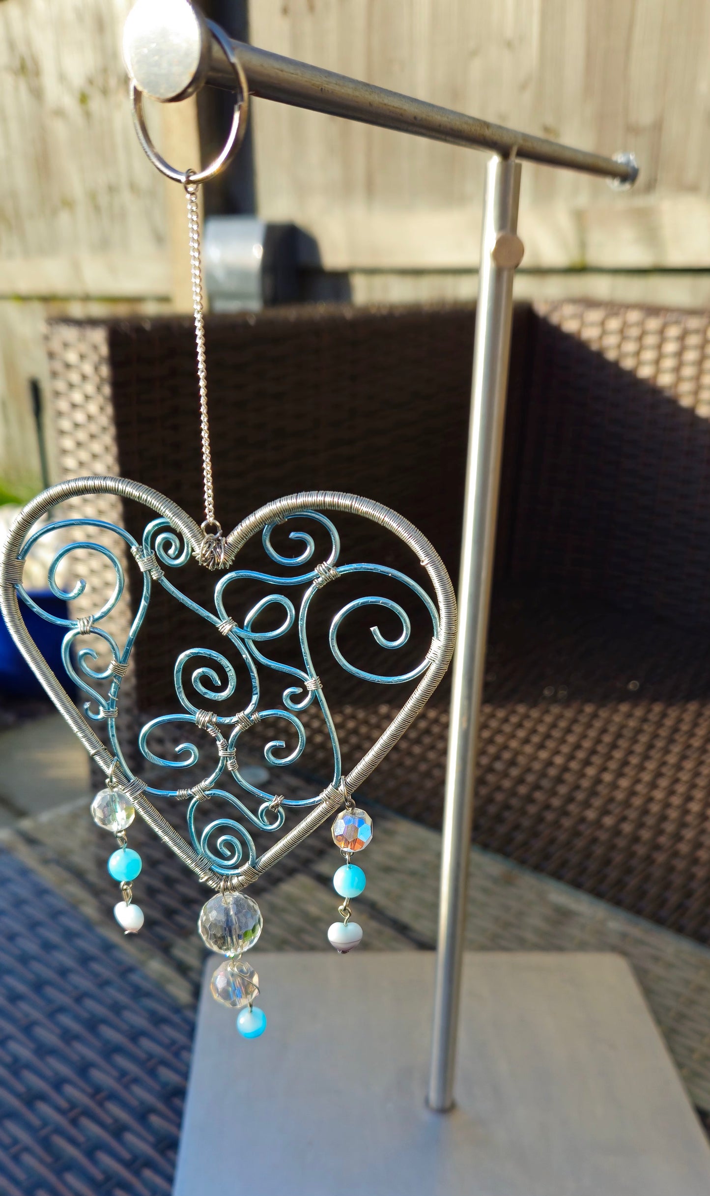Blue Heart Suncatcher