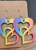 Rainbow Heart Earrings