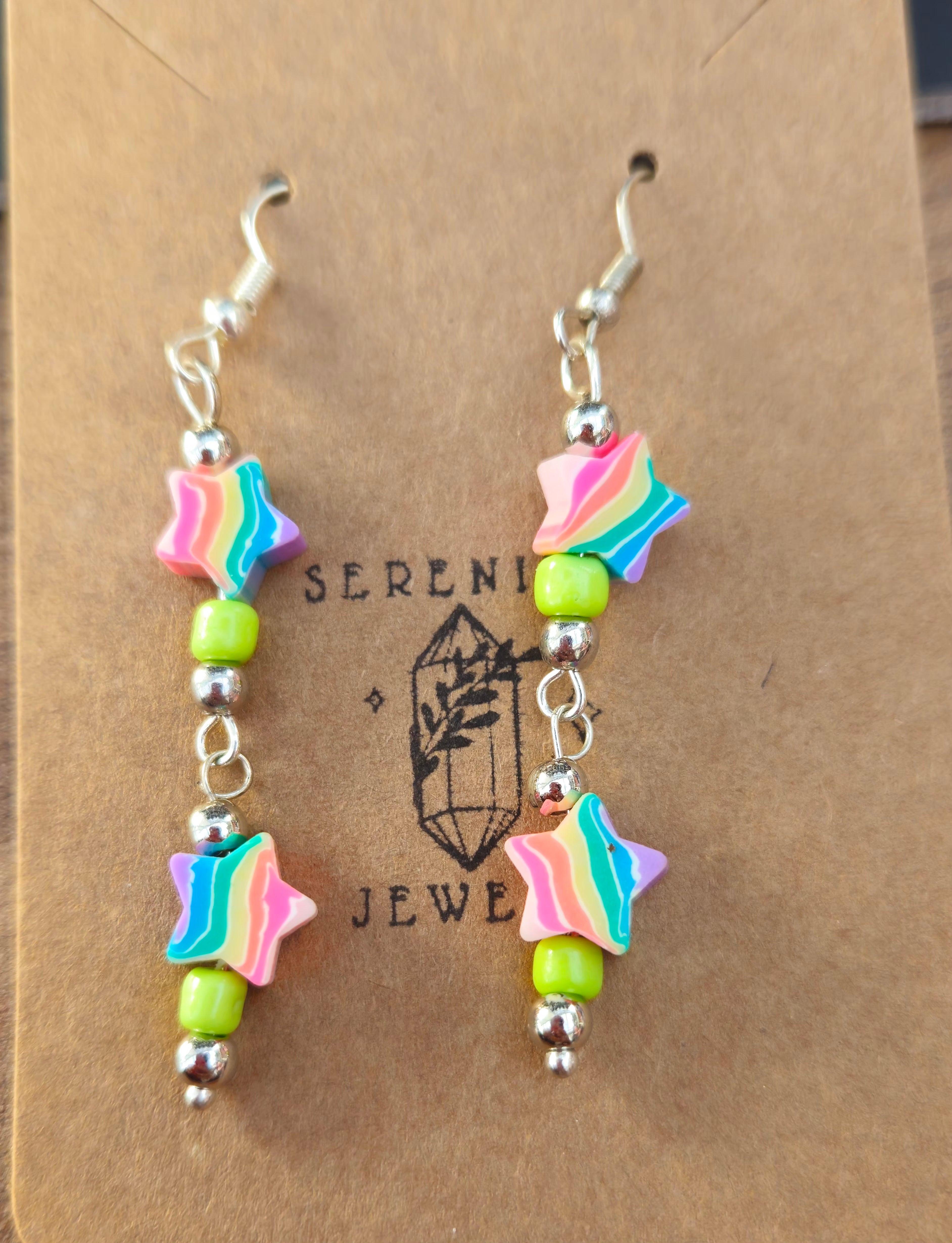 Rainbow Star Earrings