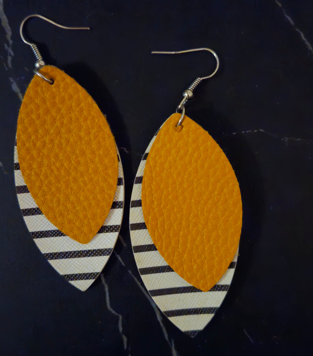 Mustard Leaf Earrings