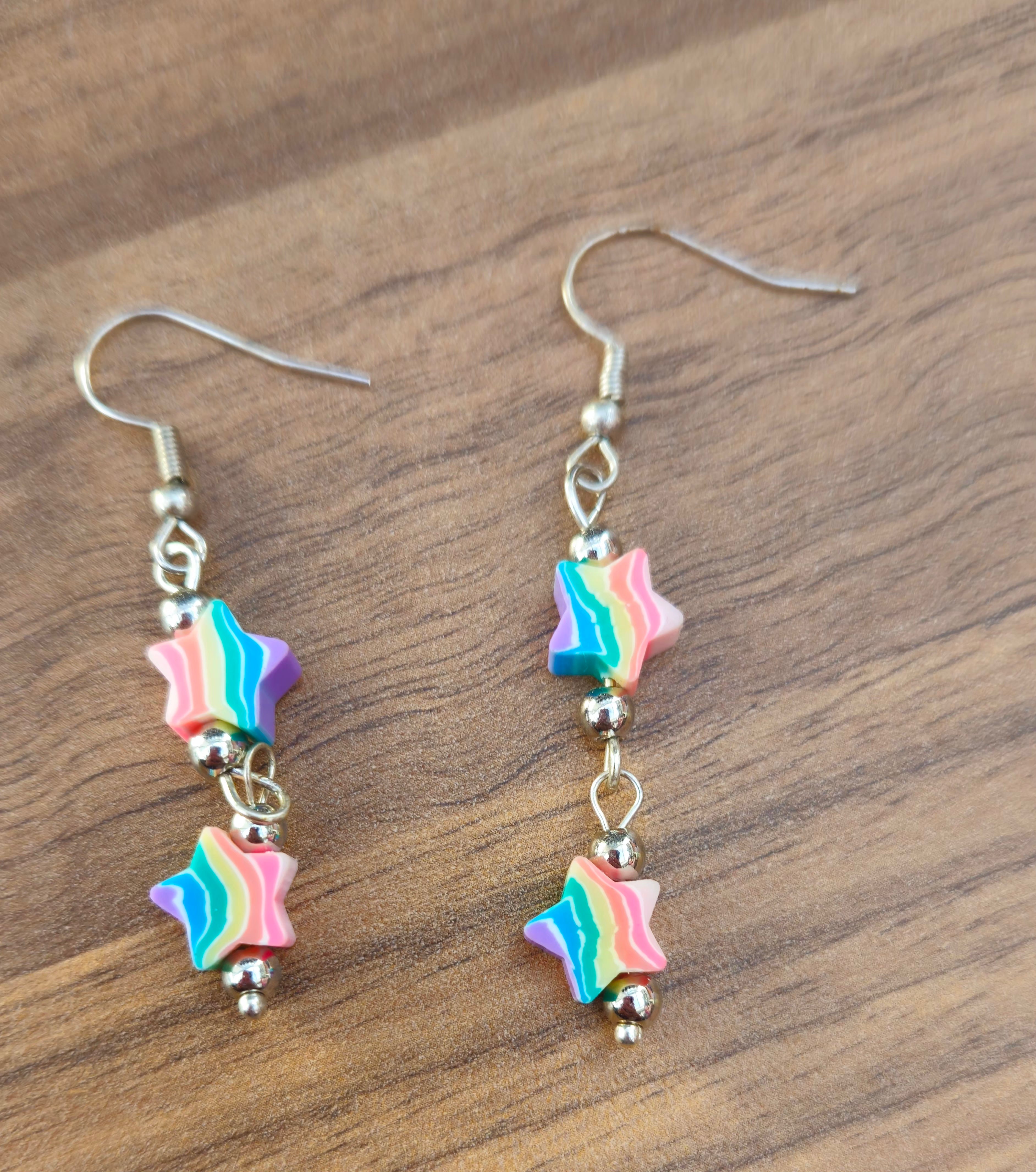 Rainbow Star Earrings