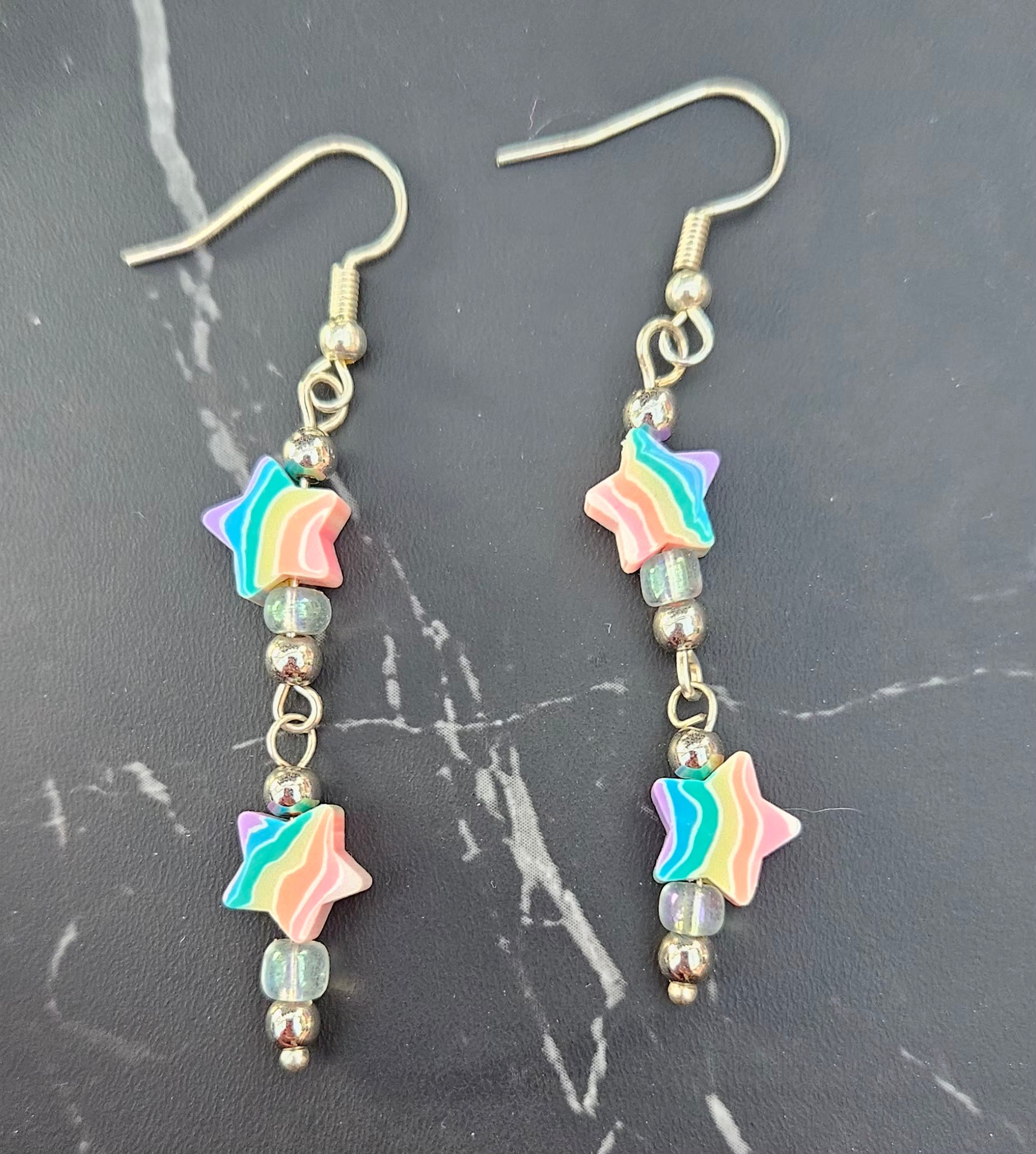 Rainbow Star Earrings