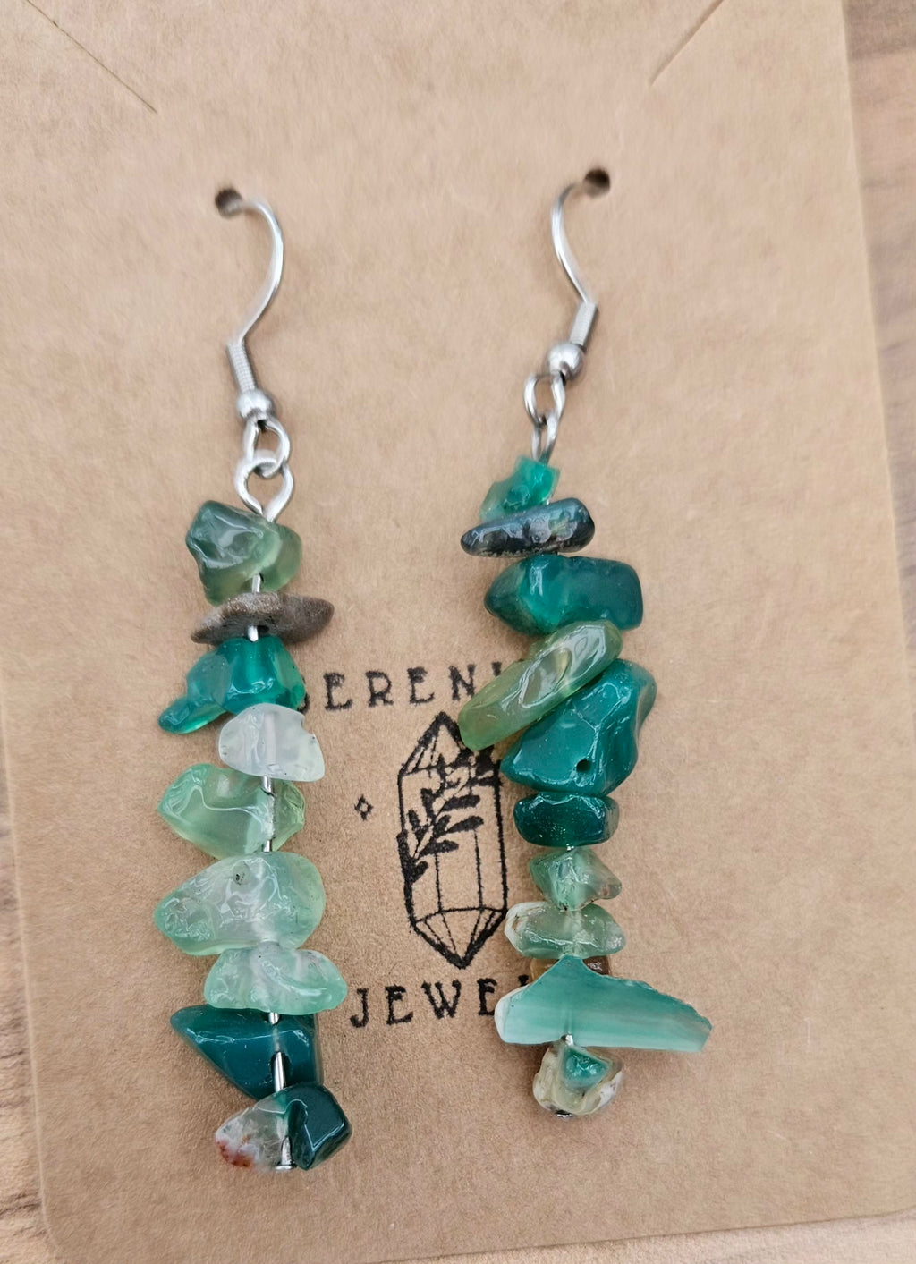 Dark Green Aventurine Droplets