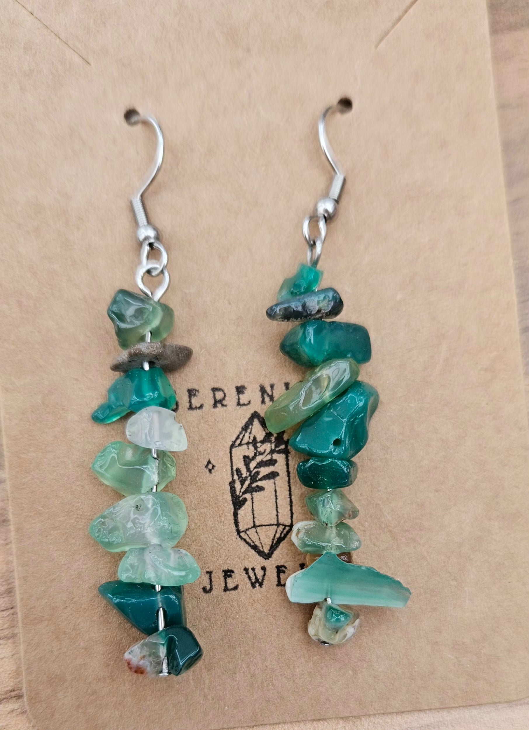 Dark Green Aventurine Droplets