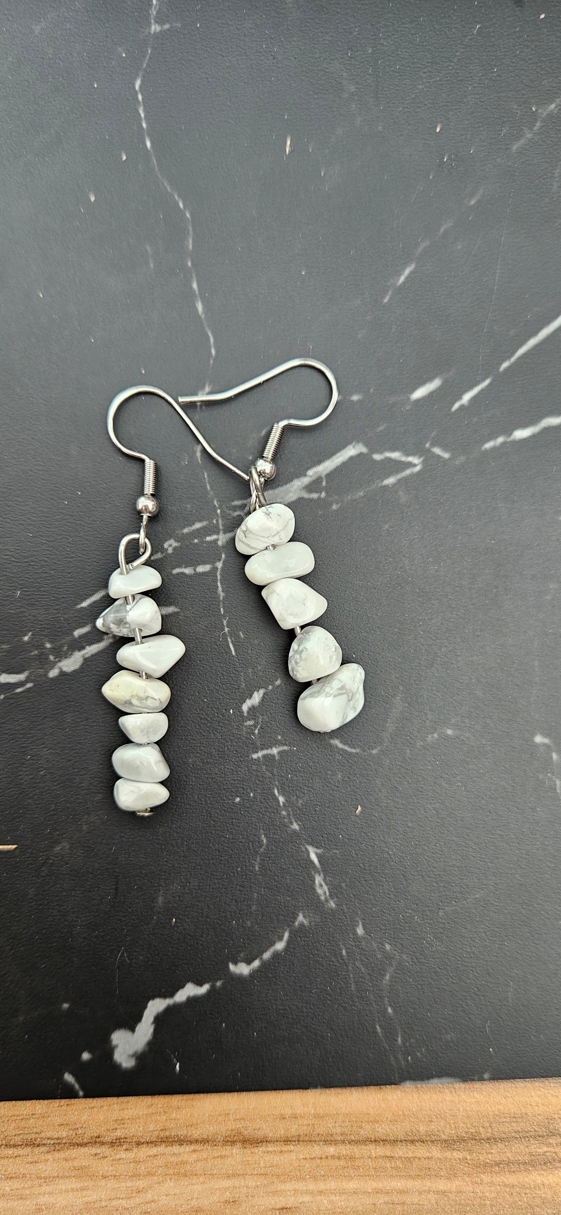 White Howlite Droplets