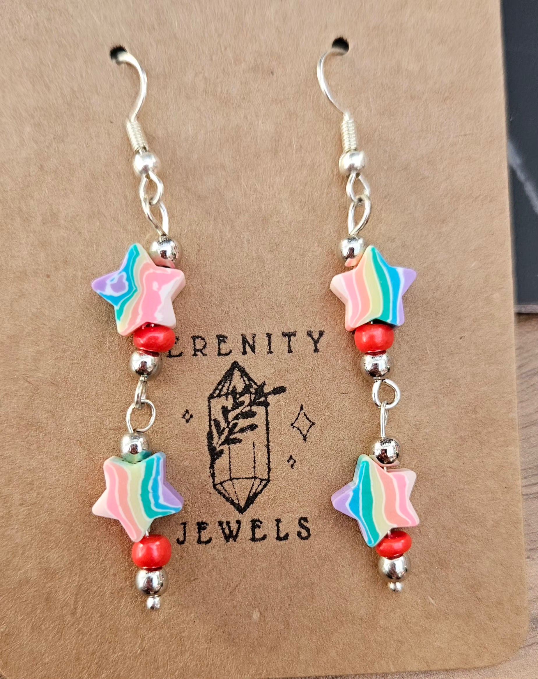 Rainbow Star Earrings
