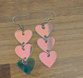 Iridescent Heart Earrings