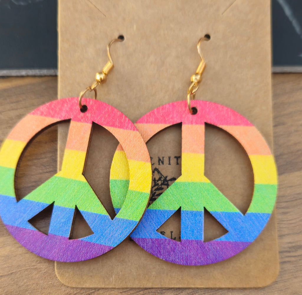Rainbow Peace Earrings