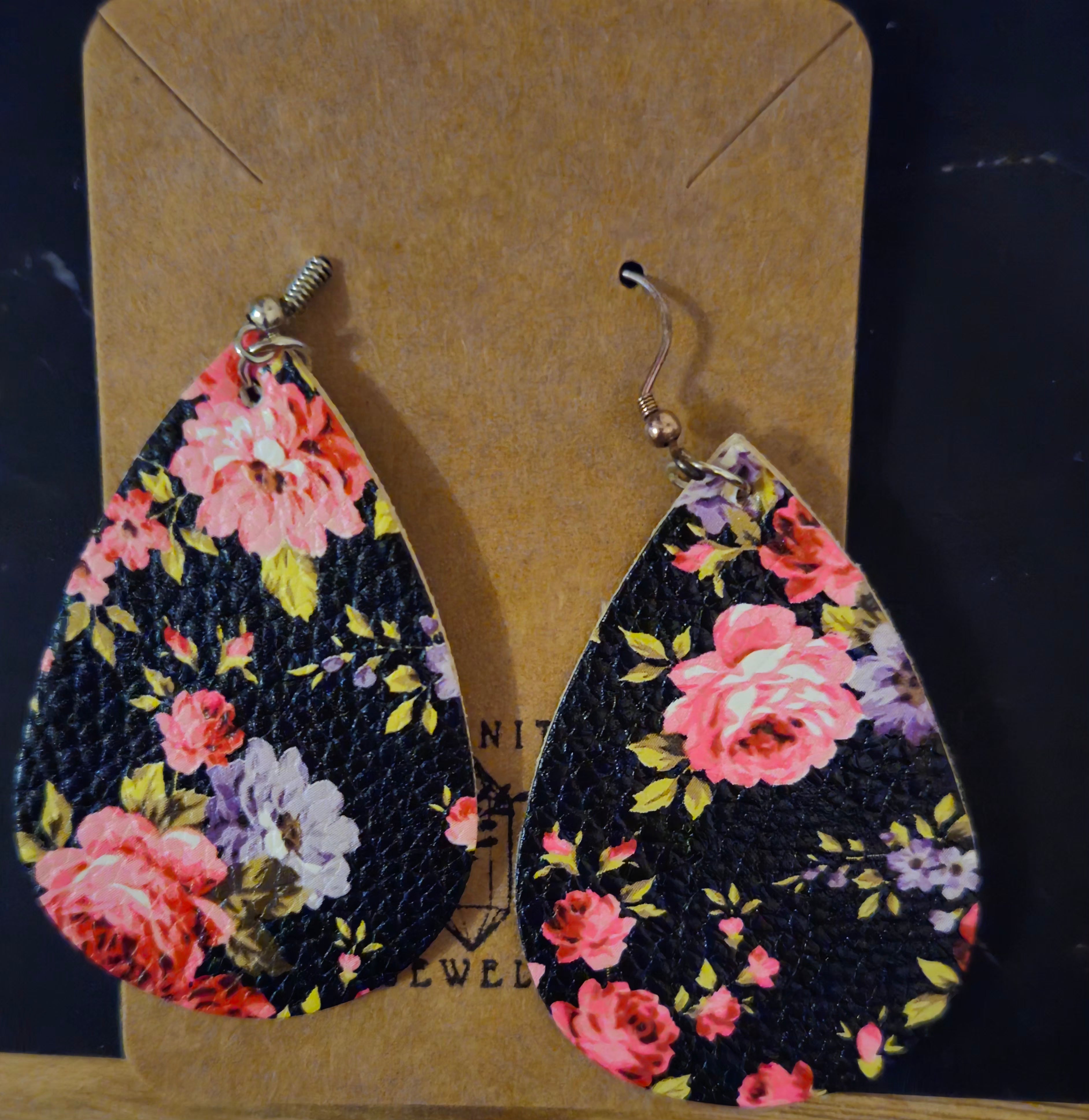 Teardrop Floral Earrings