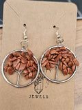 Goldstone Tree of Life Earrings
