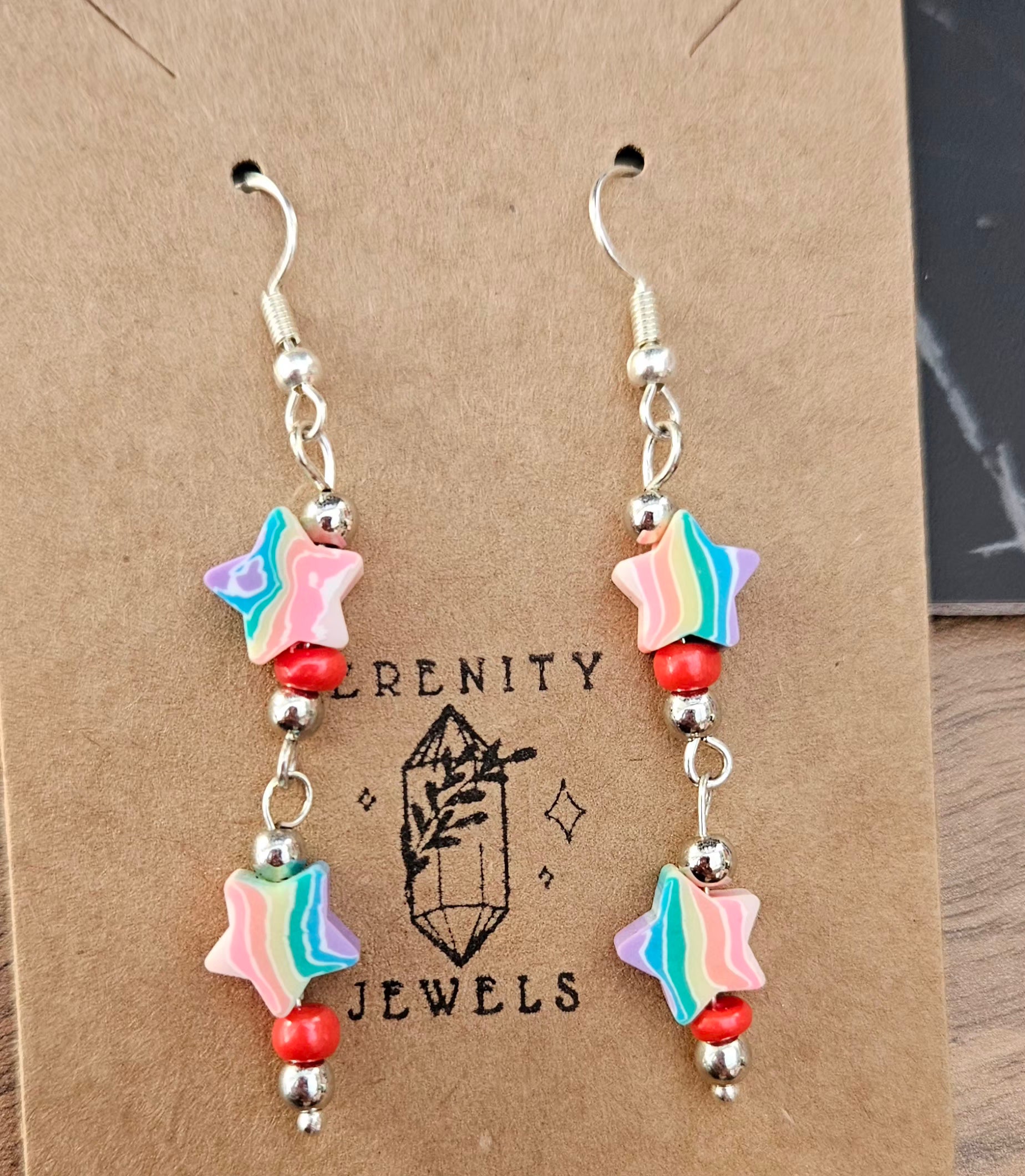 Rainbow Star Earrings