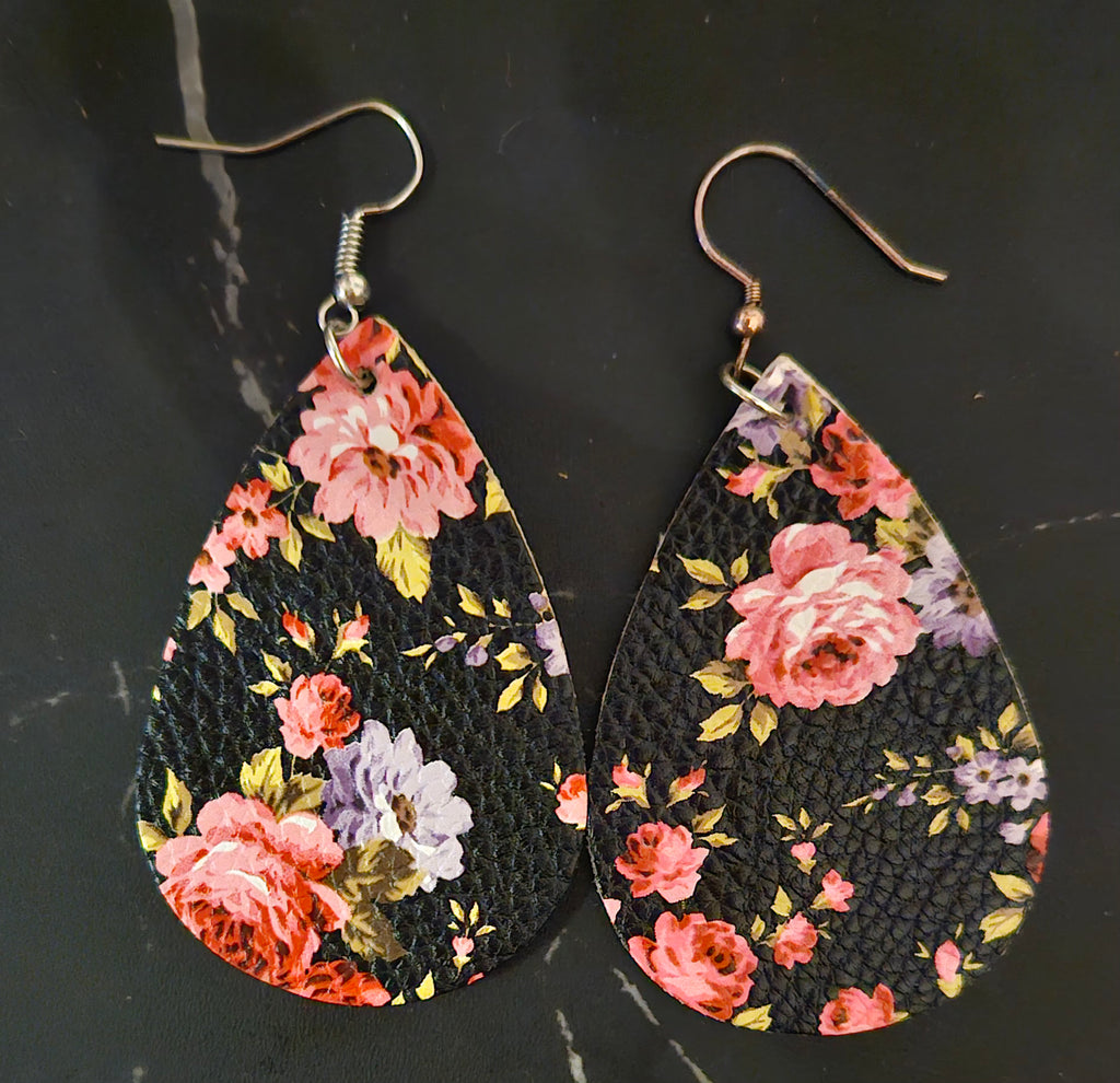 Teardrop Floral Earrings