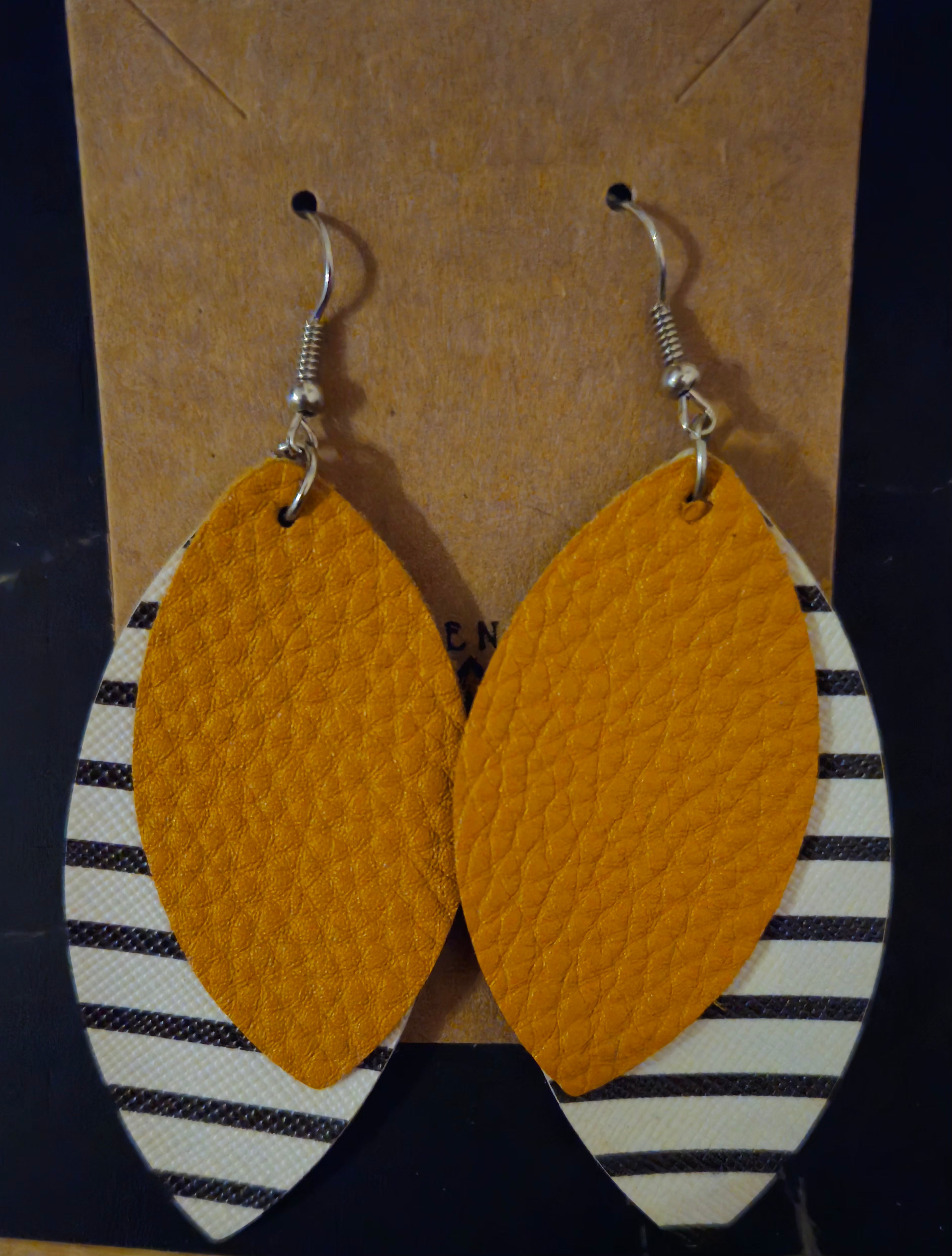Mustard Leaf Earrings