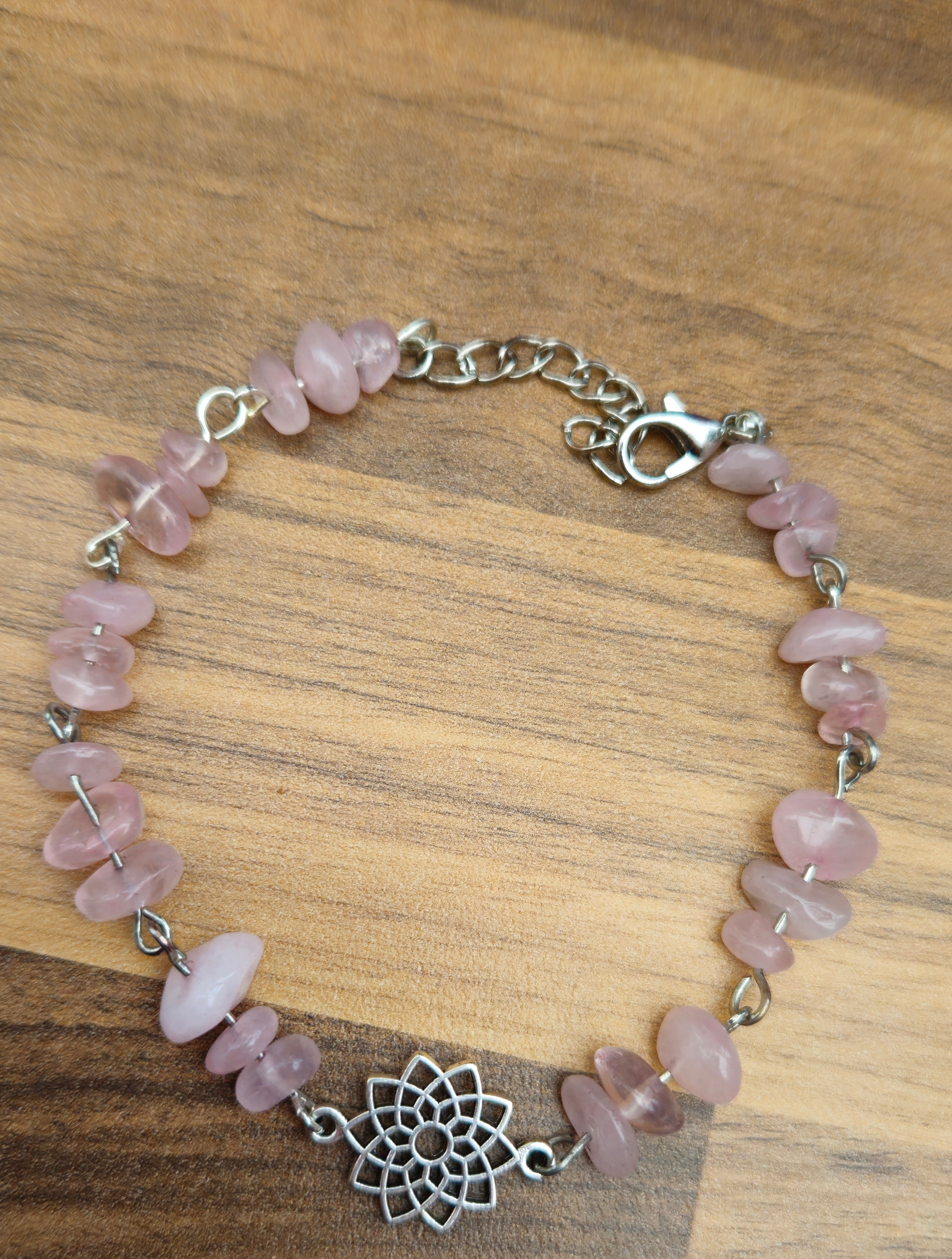 Rose Quartz Chip Bracelet