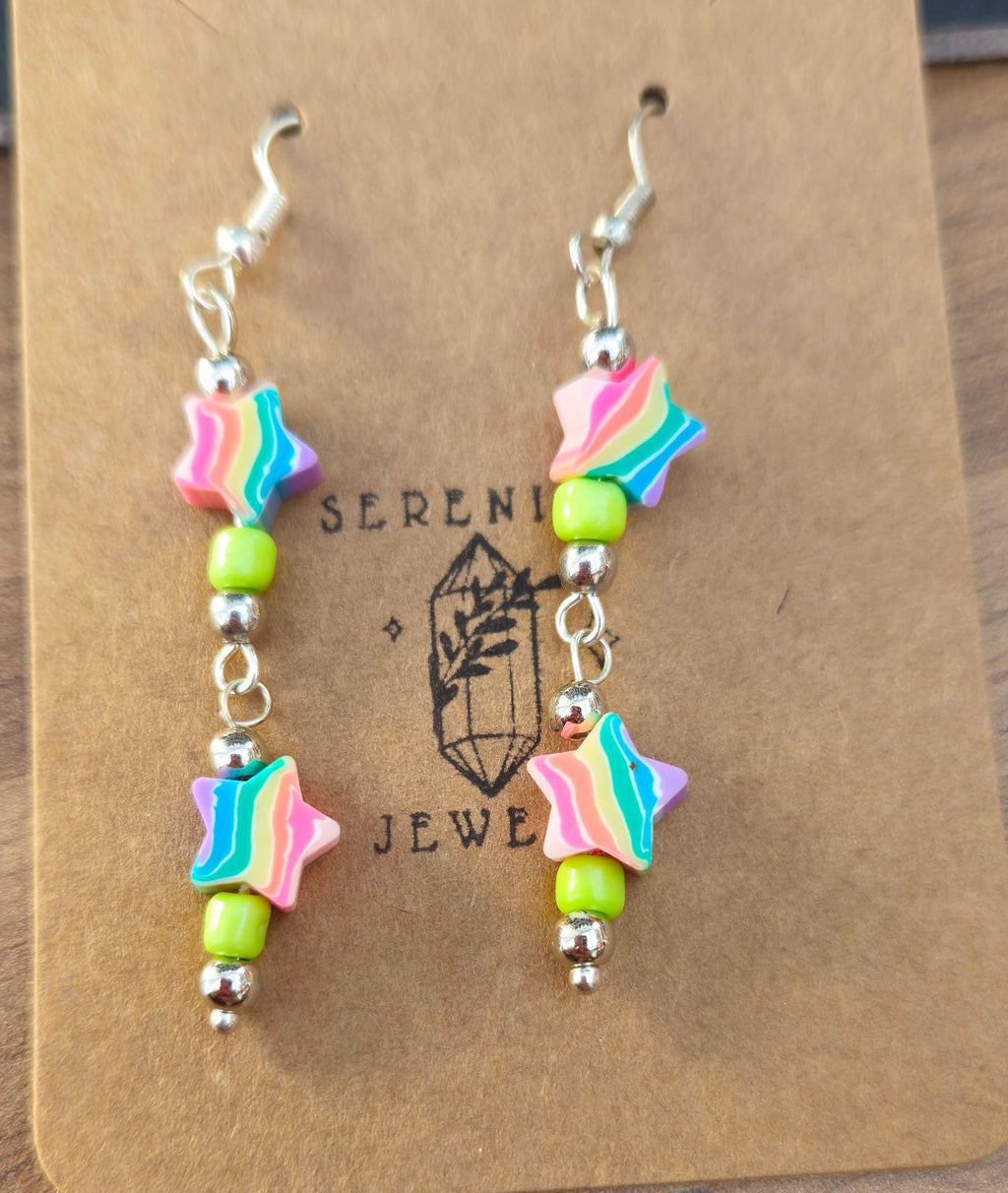 Rainbow Star Earrings