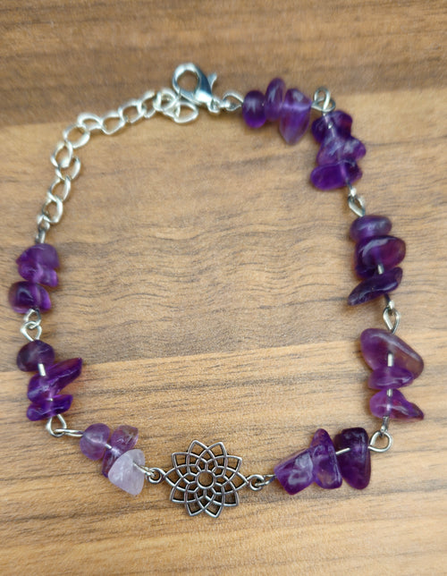 Amethyst Chip Bracelet