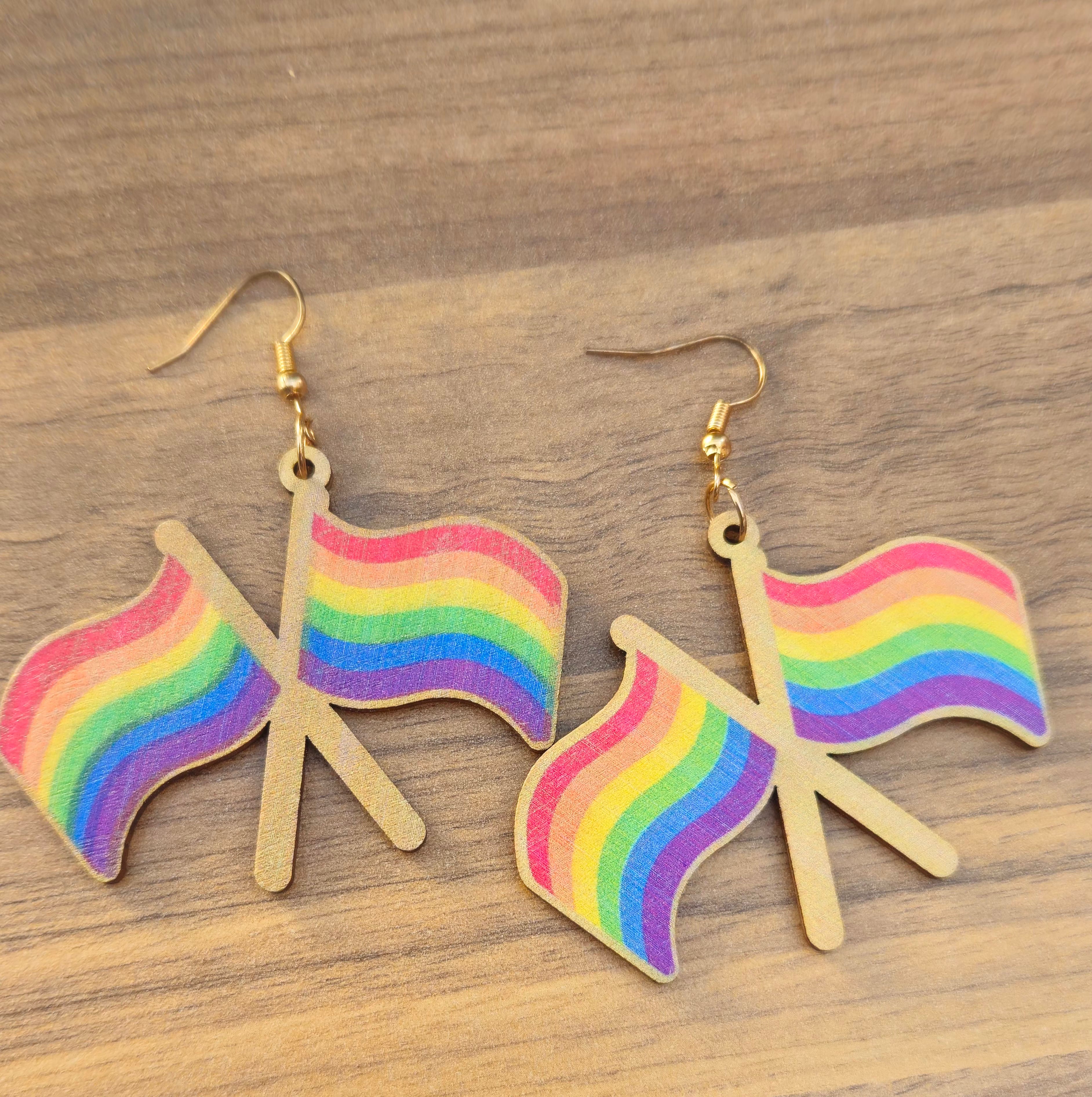 Rainbow Flag Earrings
