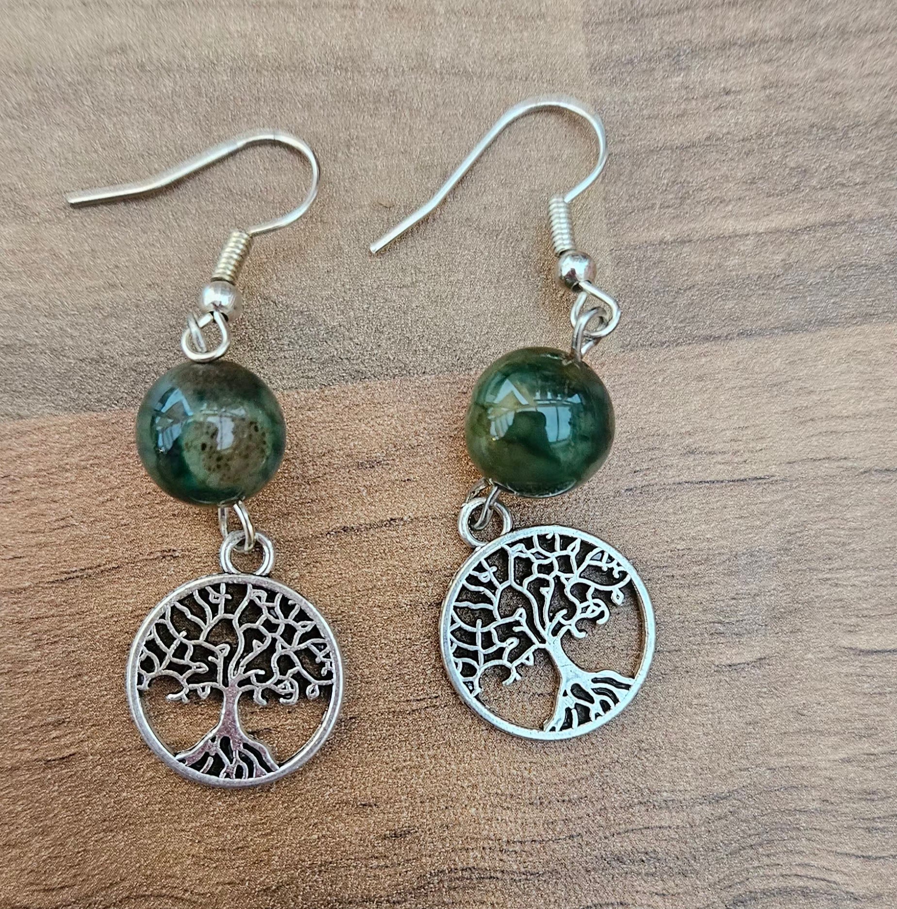 Green Agate Earrings