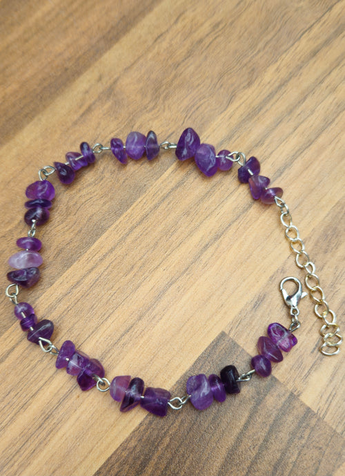 Amethyst Chip Bracelet