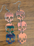 Iridescent Skull Earrings